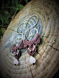 Koru Threader Earrings with Rose Quartz