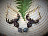 Queen Bee Earrings with Lapis Lazuli Gemstones