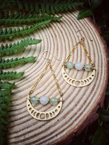 Lunar Earth Collection - Moon Phase Earrings