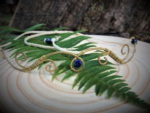 Elven Preistess Circlet ~ Lapis Lazuli ~ Whimsical Bridal Wear ~ Festival Attire