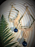 Queen Bee Earrings with Lapis Lazuli Gemstones