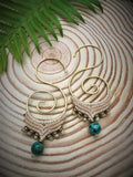 Koru Threader Earrings - Turquoise Gemstone - Tranquility
