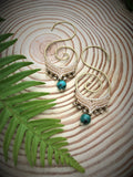 Koru Threader Earrings - Turquoise Gemstone - Tranquility