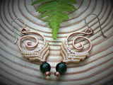 Koru Earrings with Thai Jade