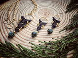 Ancestral Love Necklace and Earrings set with Seraphinite