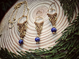 Ancestral Love Necklace and Earrings Set with Lapis Lazuli
